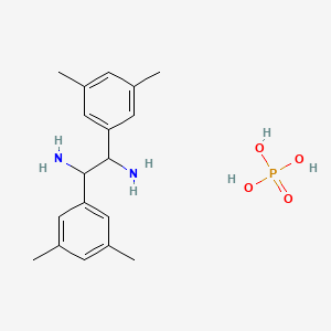 molecular formula C18H27N2O4P B12505829 1,2-Bis(3,5-dimethylphenyl)ethane-1,2-diamine; phosphoric acid 