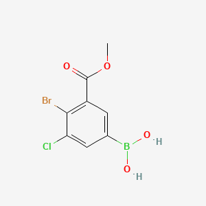 molecular formula C8H7BBrClO4 B12505854 (4-Bromo-3-chloro-5-(methoxycarbonyl)phenyl)boronic acid 