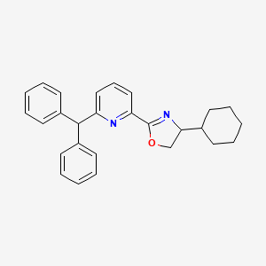 molecular formula C27H28N2O B12505875 2-(4-Cyclohexyl-4,5-dihydro-1,3-oxazol-2-yl)-6-(diphenylmethyl)pyridine 