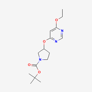 molecular formula C15H23N3O4 B12505881 Tert-butyl 3-[(6-ethoxypyrimidin-4-yl)oxy]pyrrolidine-1-carboxylate 
