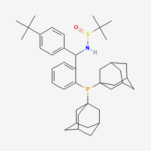 molecular formula C41H58NOPS B12505914 N-({2-[bis(adamantan-1-yl)phosphanyl]phenyl}(4-tert-butylphenyl)methyl)-2-methylpropane-2-sulfinamide 