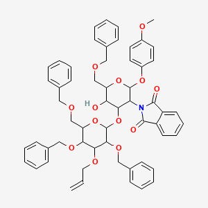 molecular formula C58H59NO13 B12505972 Gal[3All,246Bn]beta(1-3)GlcNPhth[6Bn]-beta-MP 