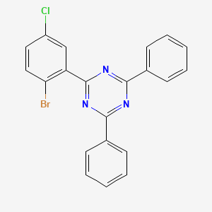 molecular formula C21H13BrClN3 B12505977 2-(2-Bromo-5-chlorophenyl)-4,6-diphenyl-1,3,5-triazine 