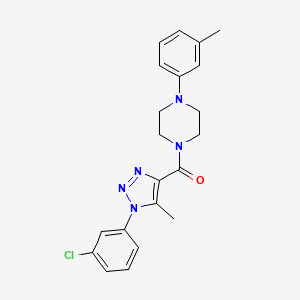 molecular formula C21H22ClN5O B12506004 [1-(3-chlorophenyl)-5-methyl-1H-1,2,3-triazol-4-yl][4-(3-methylphenyl)piperazin-1-yl]methanone 