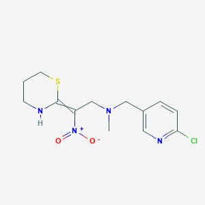 molecular formula C13H17ClN4O2S B12506010 N-[(6-chloro-3-pyridinyl)methyl]-N-methyl-2-nitro-2-(1,3-thiazinan-2-yliden)-1-ethanamine 