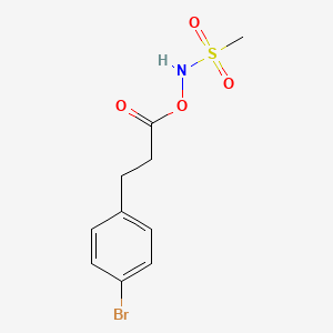 molecular formula C10H12BrNO4S B12506016 N-((3-(4-Bromophenyl)propanoyl)oxy)methanesulfonamide 