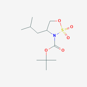 molecular formula C11H21NO5S B12506050 Tert-butyl (R)-4-isobutyl-1,2,3-oxathiazolidine-3-carboxylate 2,2-dioxide 