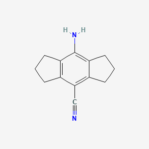 molecular formula C13H14N2 B12506062 8-Amino-1,2,3,5,6,7-hexahydro-s-indacene-4-carbonitrile 