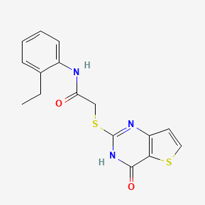 molecular formula C16H15N3O2S2 B12506072 N-(2-ethylphenyl)-2-[(4-oxo-3,4-dihydrothieno[3,2-d]pyrimidin-2-yl)sulfanyl]acetamide 