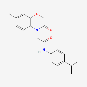 molecular formula C20H22N2O3 B12506076 2-(7-methyl-3-oxo-2,3-dihydro-4H-1,4-benzoxazin-4-yl)-N-[4-(propan-2-yl)phenyl]acetamide 