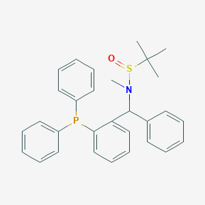molecular formula C30H32NOPS B12506114 N-{[2-(diphenylphosphanyl)phenyl](phenyl)methyl}-N,2-dimethylpropane-2-sulfinamide 
