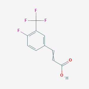 molecular formula C10H6F4O2 B12506119 (E)-3-[4-fluoro-3-(trifluoromethyl)phenyl]prop-2-enoic acid 