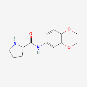molecular formula C13H16N2O3 B12506131 N-(2,3-dihydro-1,4-benzodioxin-6-yl)prolinamide 