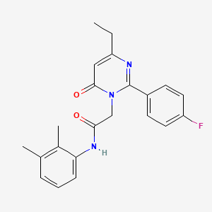molecular formula C22H22FN3O2 B12506211 N-(2,3-dimethylphenyl)-2-[4-ethyl-2-(4-fluorophenyl)-6-oxopyrimidin-1(6H)-yl]acetamide 