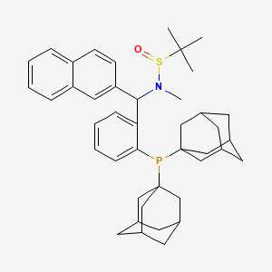 molecular formula C42H54NOPS B12506233 N-({2-[bis(adamantan-1-yl)phosphanyl]phenyl}(naphthalen-2-yl)methyl)-N,2-dimethylpropane-2-sulfinamide 