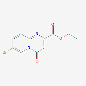 molecular formula C11H9BrN2O3 B12506250 ethyl 7-bromo-4-oxo-4H-pyrido[1,2-a]pyrimidine-2-carboxylate 