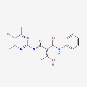 molecular formula C17H17BrN4O2 B12506265 2-{[(5-bromo-4,6-dimethylpyrimidin-2-yl)amino]methylidene}-3-oxo-N-phenylbutanamide 