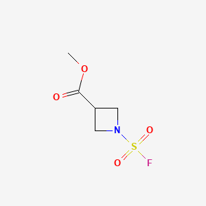 molecular formula C5H8FNO4S B12506298 Methyl 1-(fluorosulfonyl)azetidine-3-carboxylate 