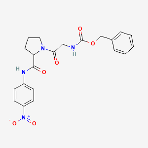 molecular formula C21H22N4O6 B12506339 benzyl N-(2-{2-[(4-nitrophenyl)carbamoyl]pyrrolidin-1-yl}-2-oxoethyl)carbamate 