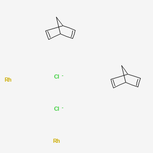 molecular formula C14H16Cl2Rh2-2 B12506342 Bis(norbornadiene-mu-chlororhodium) 
