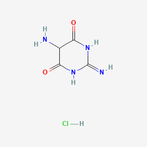 molecular formula C4H7ClN4O2 B12506346 2,5-diamino-4-hydroxy-1H-pyrimidin-6-one,hydrochloride 