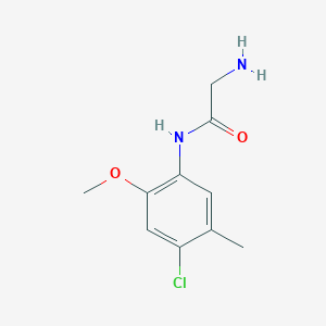 molecular formula C10H13ClN2O2 B12506391 N-(4-chloro-2-methoxy-5-methylphenyl)glycinamide 