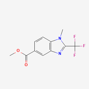 molecular formula C11H9F3N2O2 B12506406 Methyl 1-methyl-2-(trifluoromethyl)-1H-benzo[d]imidazole-5-carboxylate 