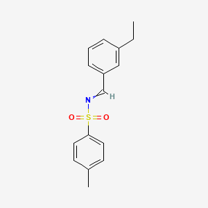 molecular formula C16H17NO2S B12506451 N-[(3-ethylphenyl)methylidene]-4-methylbenzenesulfonamide 
