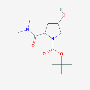 molecular formula C12H22N2O4 B12506509 Tert-butyl 2-(dimethylcarbamoyl)-4-hydroxypyrrolidine-1-carboxylate 