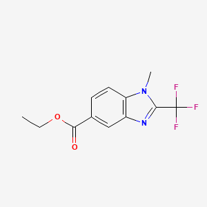 molecular formula C12H11F3N2O2 B12506515 Ethyl 1-methyl-2-(trifluoromethyl)-1H-benzo[d]imidazole-5-carboxylate 