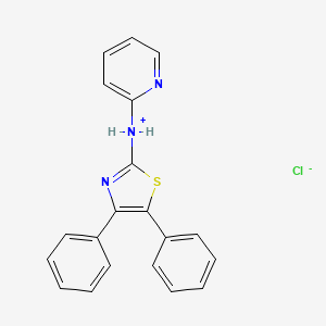 molecular formula C20H16ClN3S B12506517 N-(4,5-diphenyl-1,3-thiazol-2-yl)pyridin-2-aminium chloride 