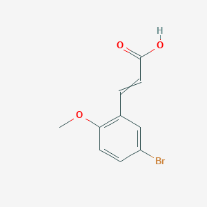 molecular formula C10H9BrO3 B12506522 3-(5-Bromo-2-methoxyphenyl)prop-2-enoic acid 