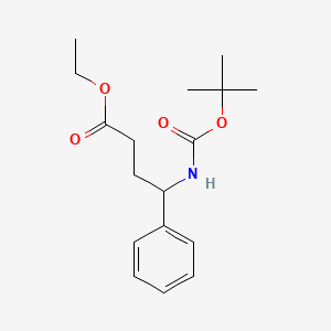 molecular formula C17H25NO4 B12506534 Ethyl 4-((tert-butoxycarbonyl)amino)-4-phenylbutanoate 