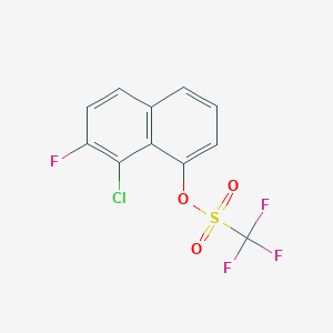 molecular formula C11H5ClF4O3S B12506542 (8-Chloro-7-fluoro-1-naphthyl) trifluoromethanesulfonate 