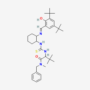 molecular formula C36H54N4O2S B12506549 N-benzyl-2-{[(2-{[(3,5-di-tert-butyl-2-hydroxyphenyl)methylidene]amino}cyclohexyl)carbamothioyl]amino}-N,3,3-trimethylbutanamide 