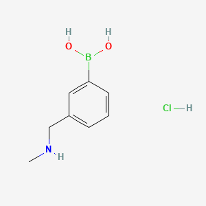 molecular formula C8H13BClNO2 B12506570 (3-((Methylamino)methyl)phenyl)boronic acid hydrochloride 