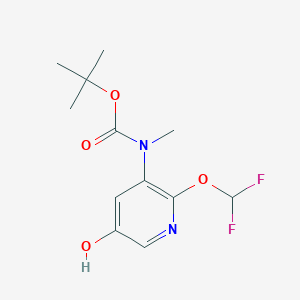 molecular formula C12H16F2N2O4 B12506584 tert-butyl N-[2-(difluoromethoxy)-5-hydroxypyridin-3-yl]-N-methylcarbamate 