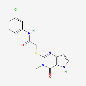 molecular formula C17H17ClN4O2S B12506591 N-(5-chloro-2-methylphenyl)-2-[(3,6-dimethyl-4-oxo-4,5-dihydro-3H-pyrrolo[3,2-d]pyrimidin-2-yl)sulfanyl]acetamide 