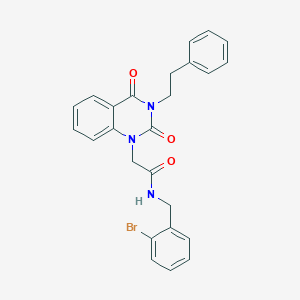 molecular formula C25H22BrN3O3 B12506610 N-(2-bromobenzyl)-2-[2,4-dioxo-3-(2-phenylethyl)-3,4-dihydroquinazolin-1(2H)-yl]acetamide 
