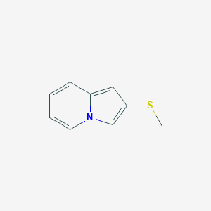 molecular formula C9H9NS B12506646 2-(Methylthio)indolizine 