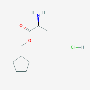 molecular formula C9H18ClNO2 B12506657 L-Alanine cyclopentylmethyl ester HCl 