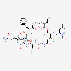 molecular formula C54H86ClN11O15 B1250669 Cyclolithistide 