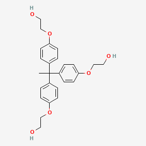 molecular formula C26H30O6 B12506730 2-(4-{1,1-Bis-[4-(2-hydroxy-ethoxy)-phenyl]-ethyl}-phenoxy)-ethanol 