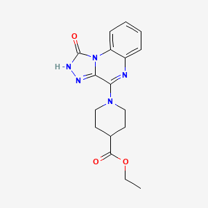 molecular formula C17H19N5O3 B12506779 Ethyl 1-(1-oxo-1,2-dihydro[1,2,4]triazolo[4,3-a]quinoxalin-4-yl)piperidine-4-carboxylate 
