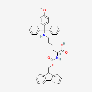molecular formula C41H40N2O5 B12506785 (R)-2-((((9H-Fluoren-9-yl)methoxy)carbonyl)amino)-6-(((4-methoxyphenyl)diphenylmethyl)amino)hexanoic acid 