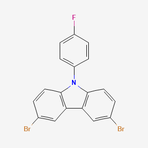molecular formula C18H10Br2FN B12506789 3,6-Dibromo-9-(4-fluorophenyl)-9H-carbazole 