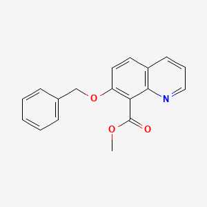 molecular formula C18H15NO3 B12506806 Methyl 7-(benzyloxy)quinoline-8-carboxylate 