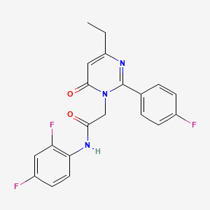 molecular formula C20H16F3N3O2 B12506841 N-(2,4-difluorophenyl)-2-[4-ethyl-2-(4-fluorophenyl)-6-oxopyrimidin-1(6H)-yl]acetamide 