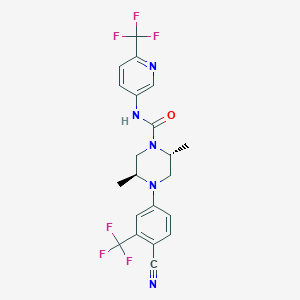 molecular formula C21H19F6N5O B1250685 N-Arylpiperazine-1-carboxamide Derivative, 33a 