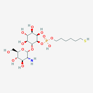 molecular formula C18H36NO13PS B1250687 6-O-(2-amino-2-deoxy-alpha-D-glucosyl)-1D-myo-inositol 1-(6-mercaptohexyl)phosphate 